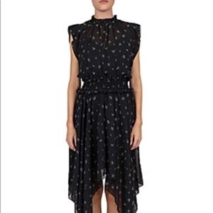 The Kooples 50’s style floral handkerchief dress in Navy